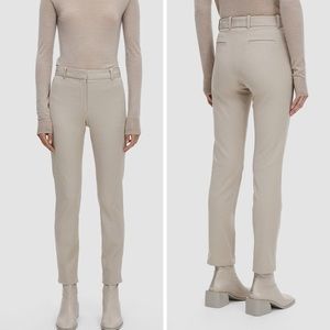 JOSEPH Womens Eliston Gabardine Straight Pants Size 42 US 10 Khaki